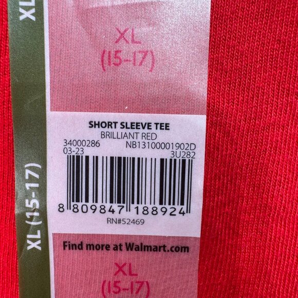 No Boundaries Womens Juniors Size XL (15-17) Red Short Sleeve T-Shirt - Picture 3 of 7